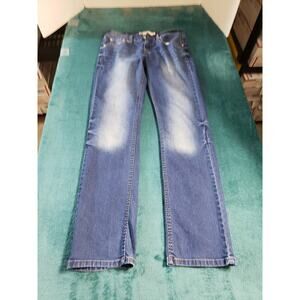 Levis 518 Jeans Size 7 Womens Blue Stretch Pants Denim Juniors Mid Rise Straight